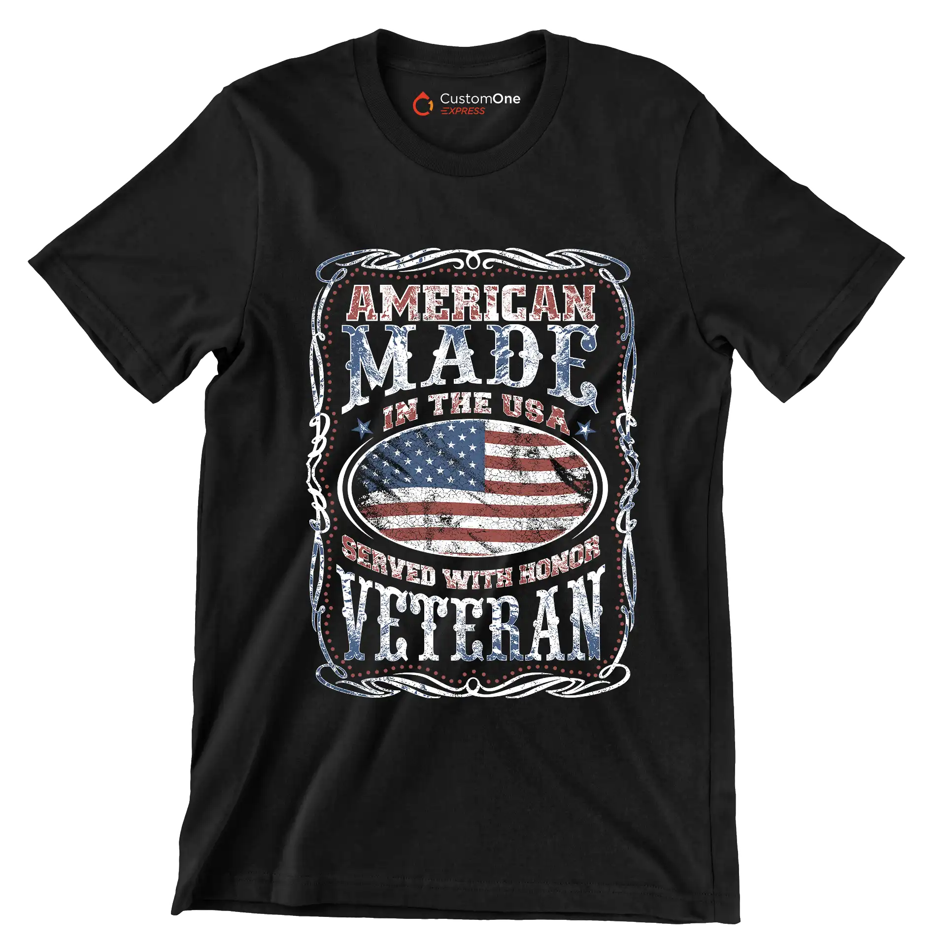 AMERICAN MADE IN THE USA SERVED WITH HONOR VETERAN - Veterans Themed T-Shirt