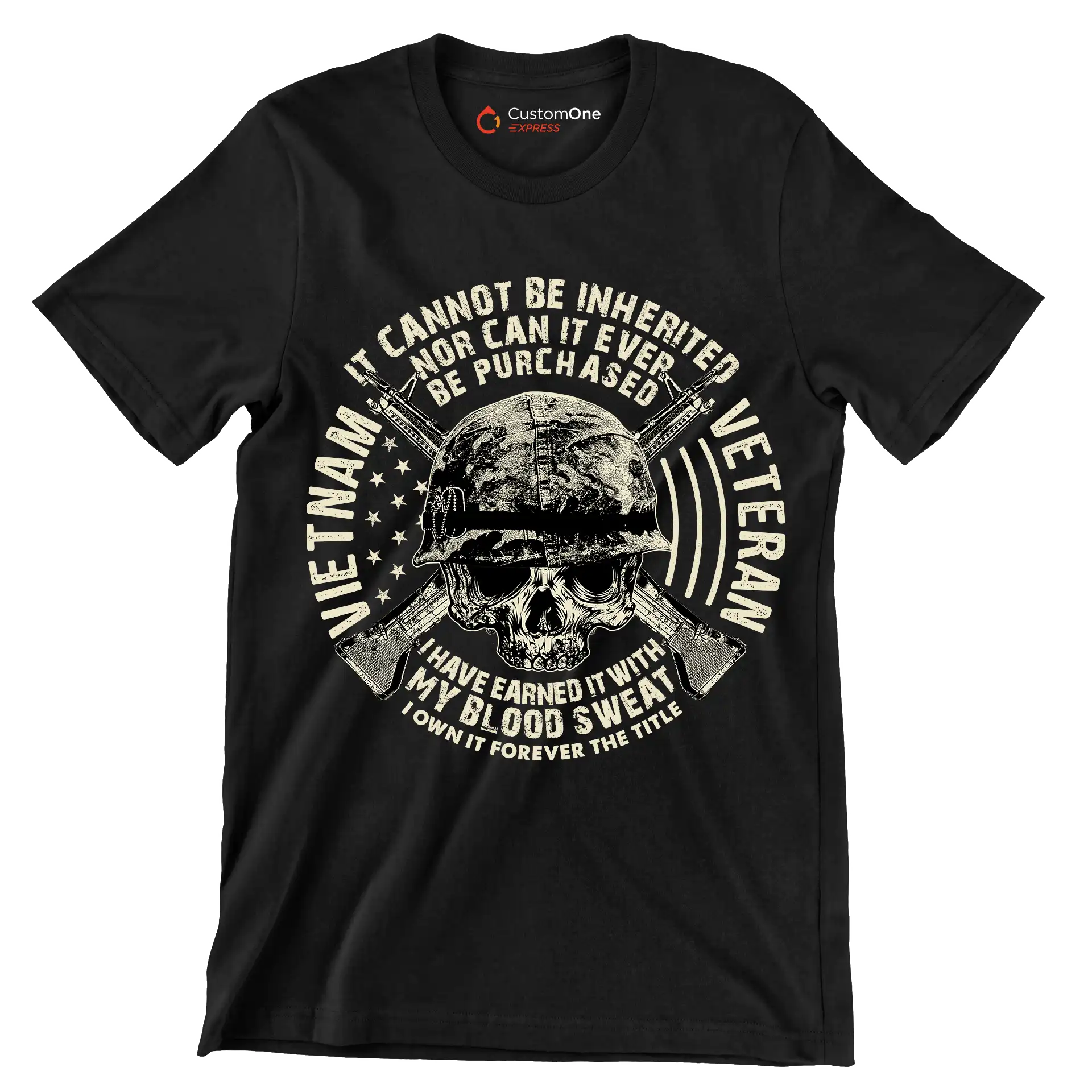 The title of veteran can not be inherited nor can it ever be purchased i have earned it with my blood and sweat i own it forever the title of veteran - Veterans Themed T-Shirt