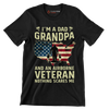 I am A Dad Grandpa And An Airborne Veteran Nothing Scares Me - Veterans Themed T-Shirt