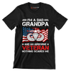 I am A Dad Grandpa And An Airborne Veteran Nothing Scares Me - Veterans Themed T-Shirt