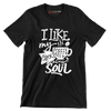 I like my coffee black as my soul - Sarcasm Themed T-Shirt