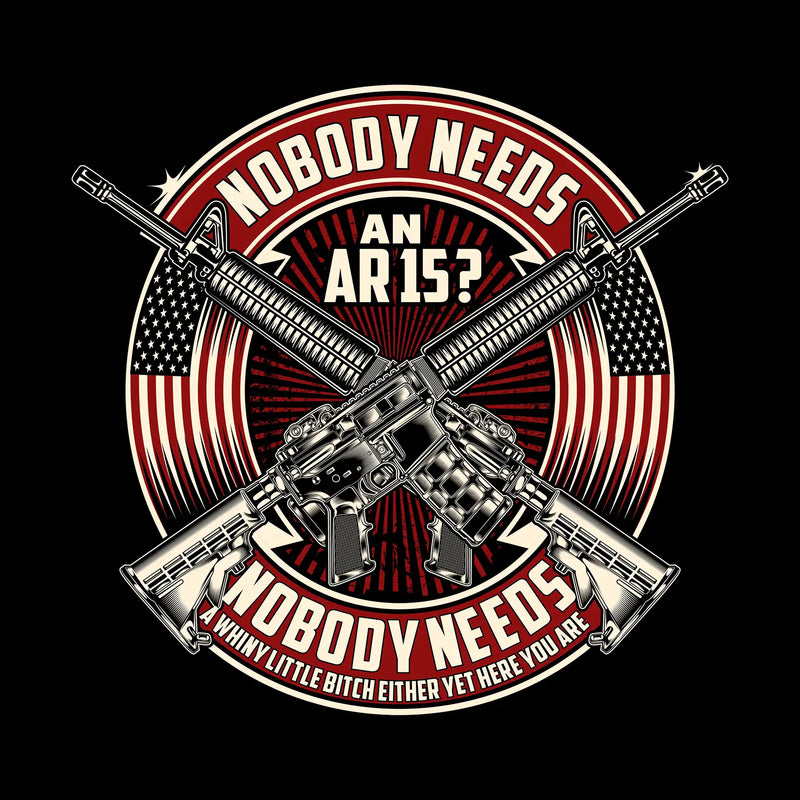 Nobody needs an ar15 nobody needs a whiny little bitch either yet here you are - Veterans Themed T-Shirt