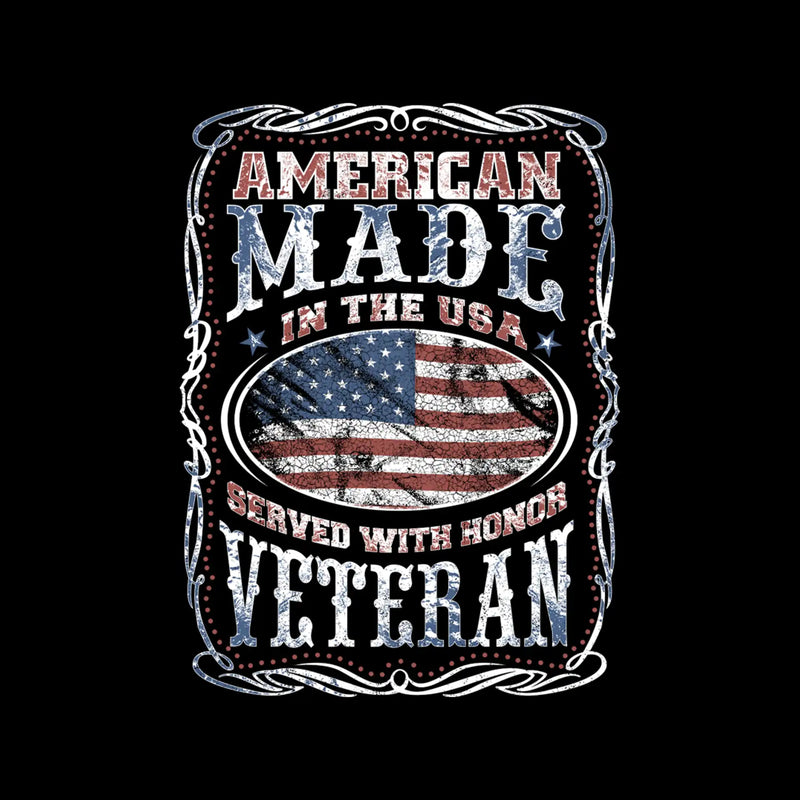 AMERICAN MADE IN THE USA SERVED WITH HONOR VETERAN copy - Veterans Themed T-Shirt