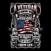 American veteran is someone who wrote a blank check made payable to united states of america for an amount of up to and including their life - Veterans Themed T-Shirt