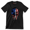 AMERICAN WARRIOR MASK ILLUSTRATION - Veterans Themed T-Shirt