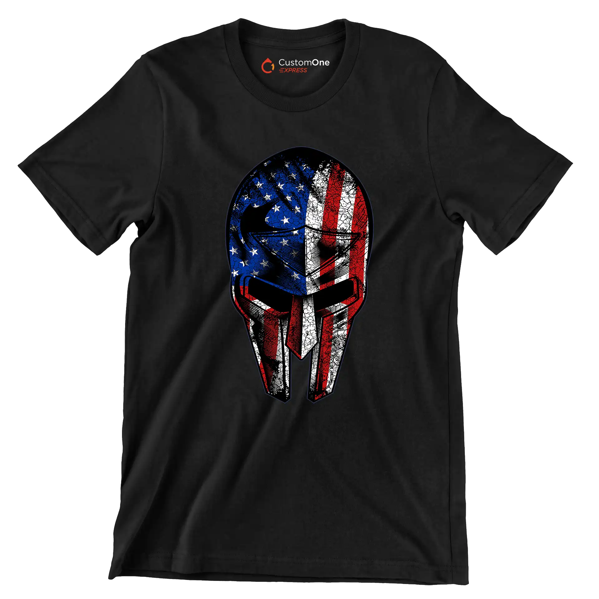 AMERICAN WARRIOR MASK ILLUSTRATION - Veterans Themed T-Shirt