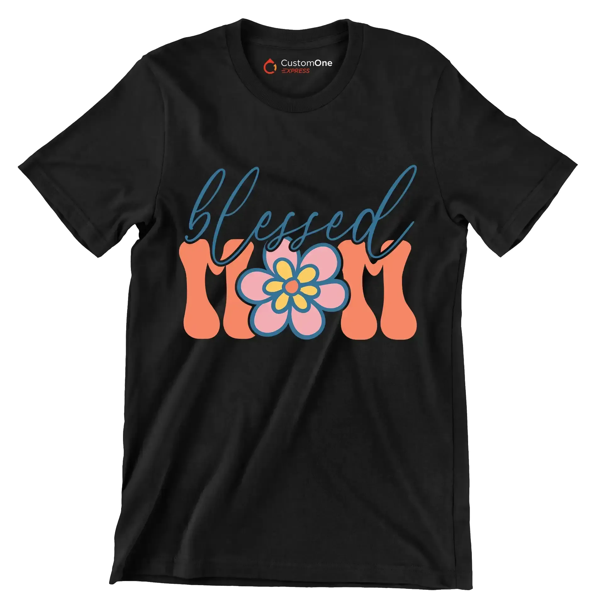 Blessed Mom - Mother’s Day T-Shirt-Black-S-Custom One Express