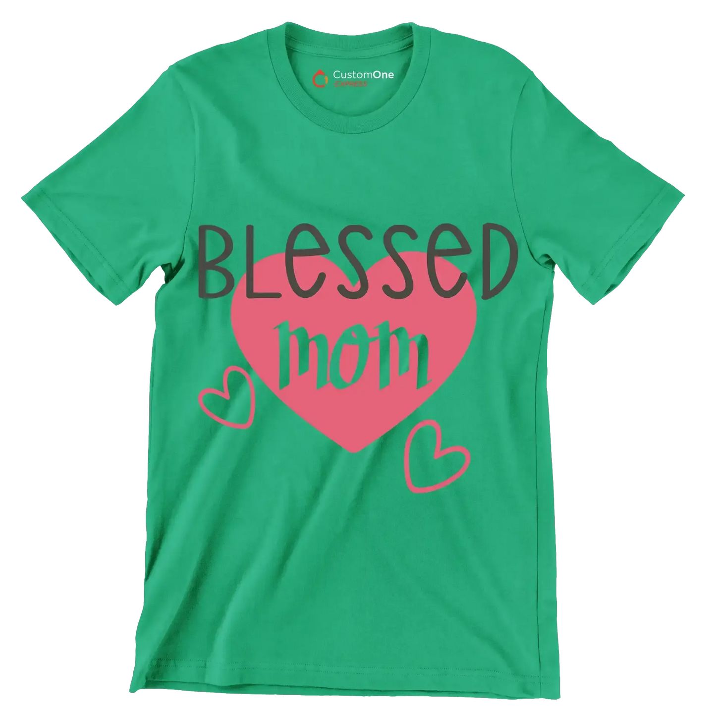 Blessed Mom - Mother’s Day T-Shirt-Green-S-Custom One Express