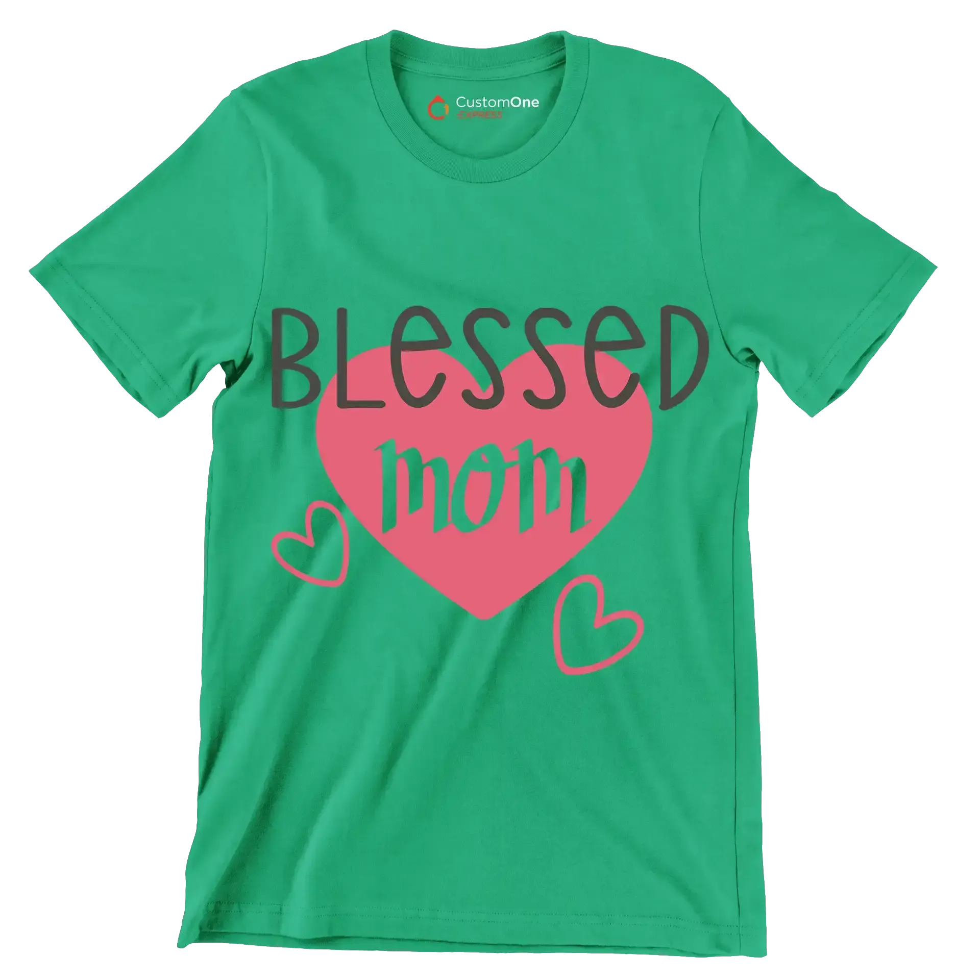 Blessed Mom - Mother’s Day T-Shirt-Green-S-Custom One Express