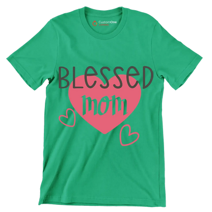 Blessed Mom - Mother’s Day T-Shirt-Green-S-Custom One Express