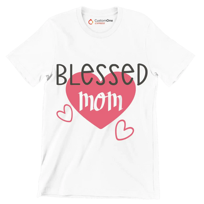 Blessed Mom - Mother’s Day T-Shirt-White-S-Custom One Express