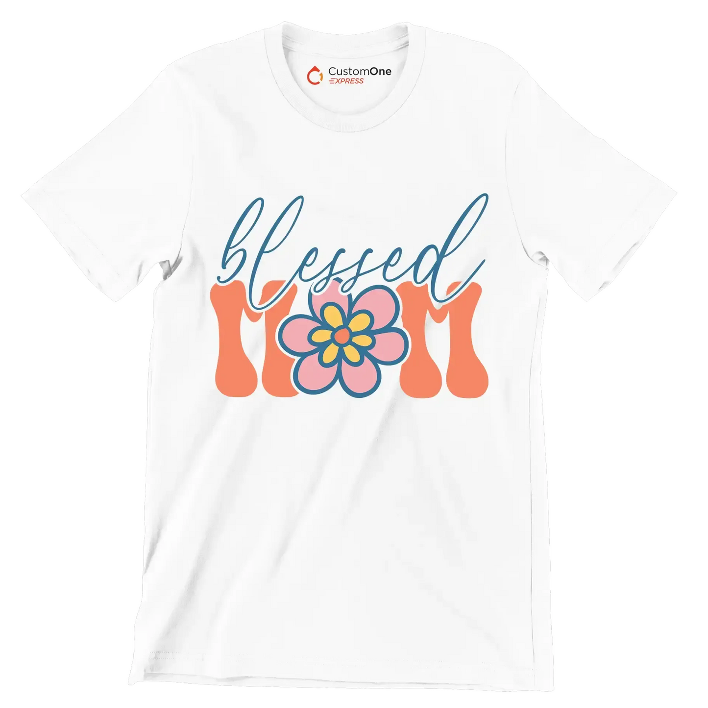 Blessed Mom - Mother’s Day T-Shirt-White-S-Custom One Express