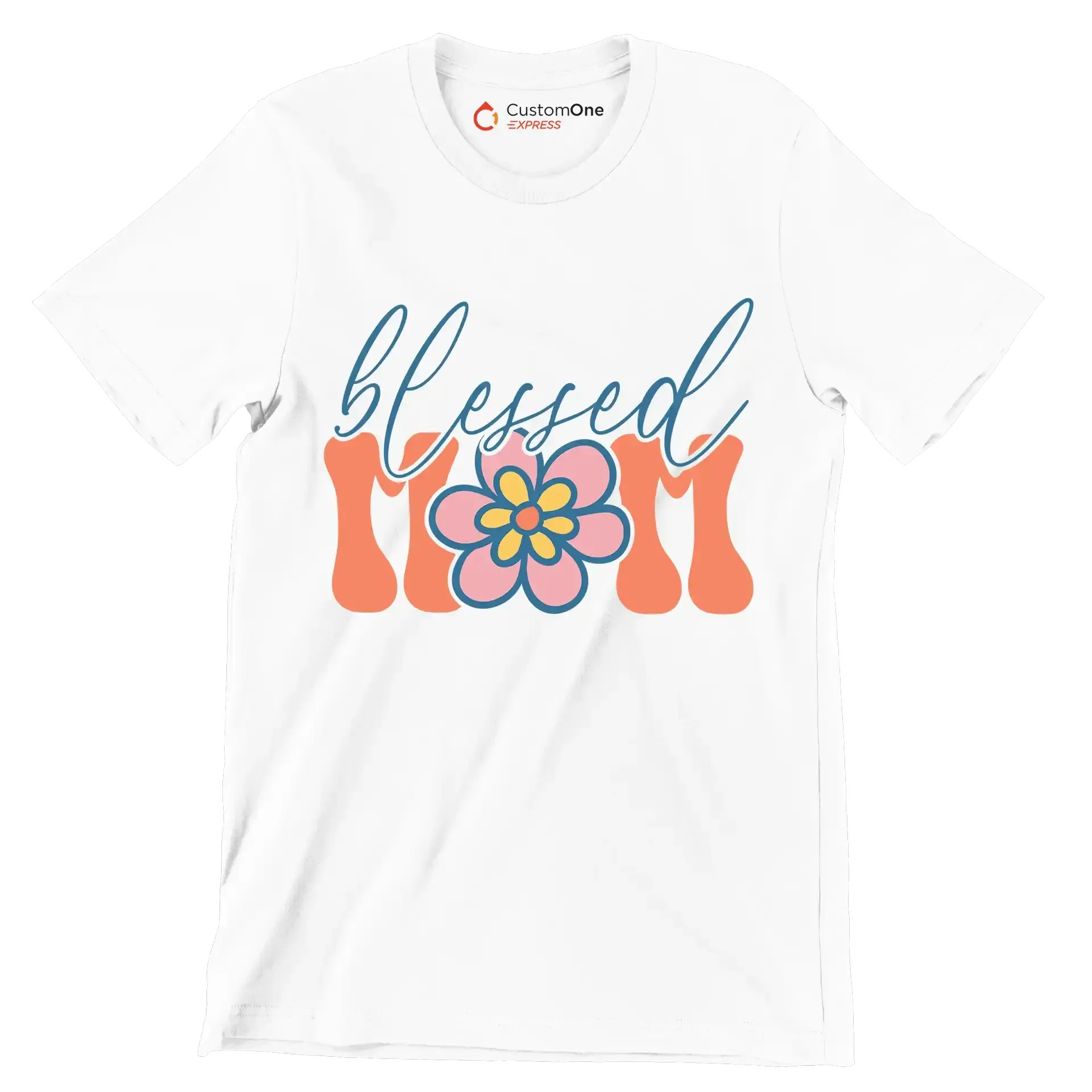 Blessed Mom - Mother’s Day T-Shirt-White-S-Custom One Express