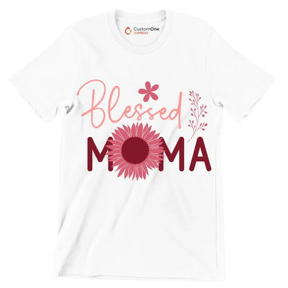 Blessed Moma - Mother’s Day T-Shirt-White-S-Custom One Express