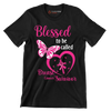 Blessed to be called Breast Cancer Surviver - Breast Cancer Awareness T-Shirt-Black-S-Custom One Express