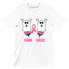 Boo Bees - Breast Cancer Awareness T-Shirt-White-S-Custom One Express