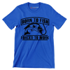 Born to fish forced to work - Fishing Themed T-Shirt-Blue-S-Custom One Express