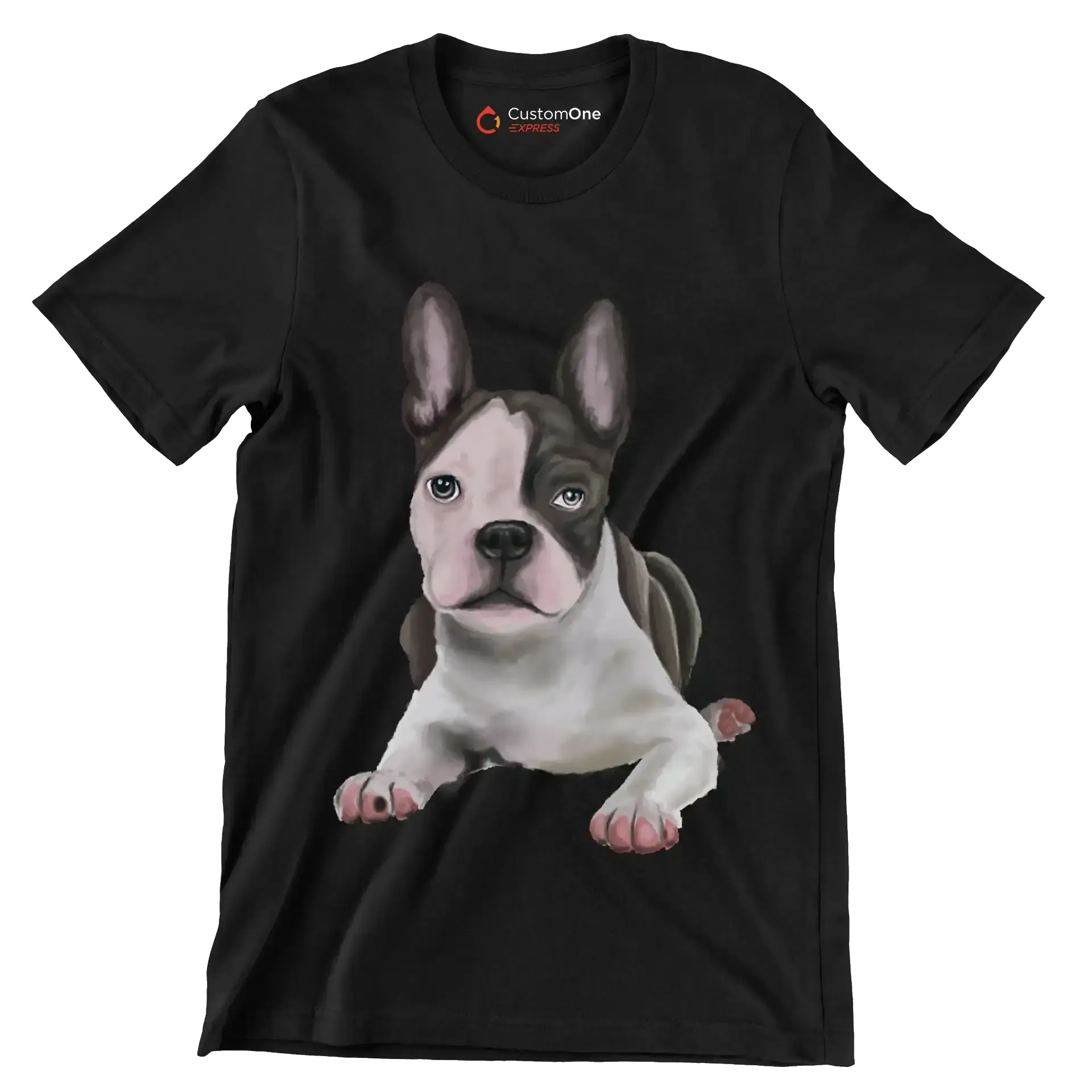 Boston_Terrier - Dog Themed T-Shirt-Black-S-Custom One Express