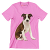 Boxer_Mix - Dog Themed T-Shirt-Pink-S-Custom One Express