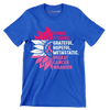 Brave strong Gratefull Hopeful Metastatic. Breast Cancer Warrior - Breast Cancer Awareness T-Shirt-Blue-S-Custom One Express