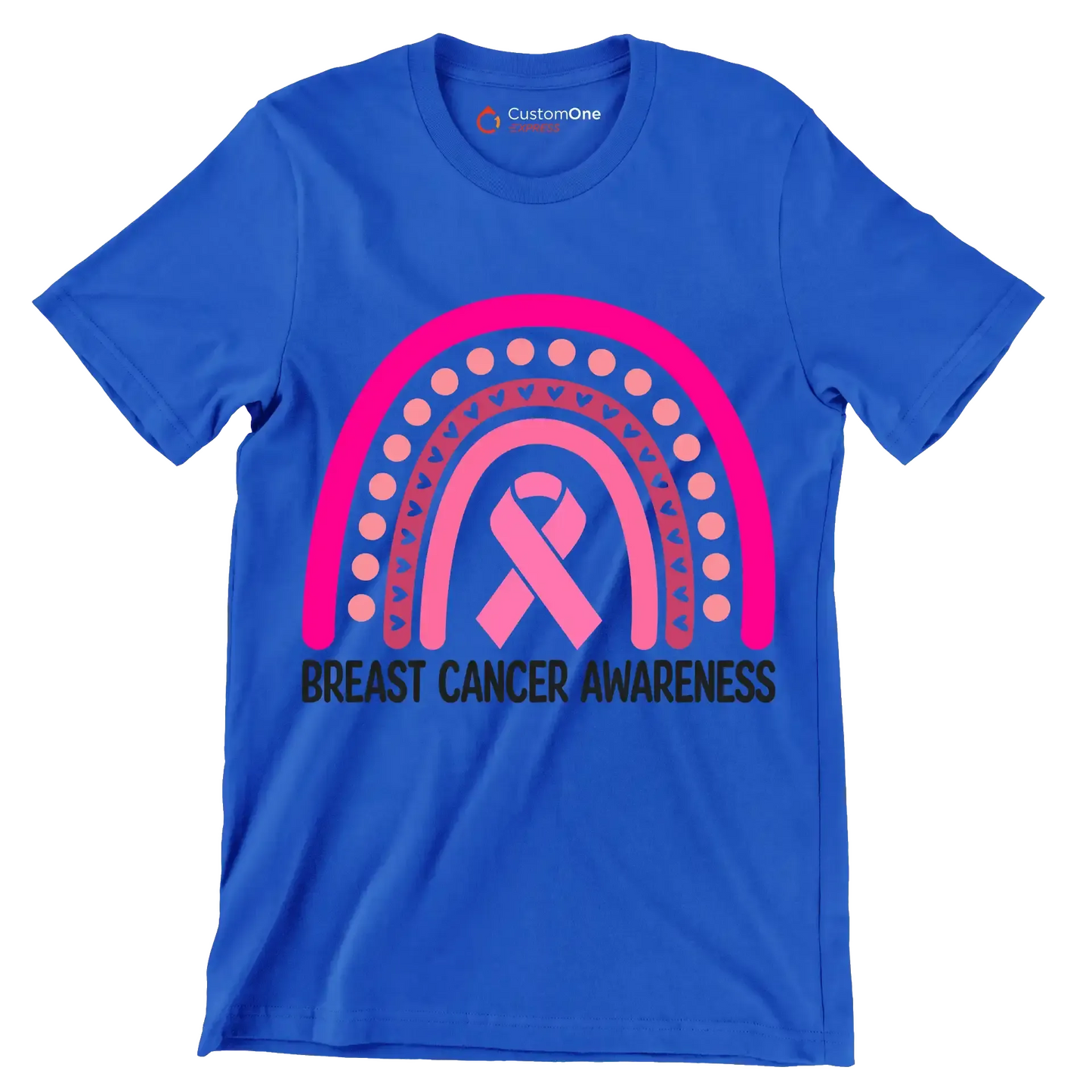 Breast Cancer Awareness - Breast Cancer Awareness T-Shirt-Blue-S-Custom One Express