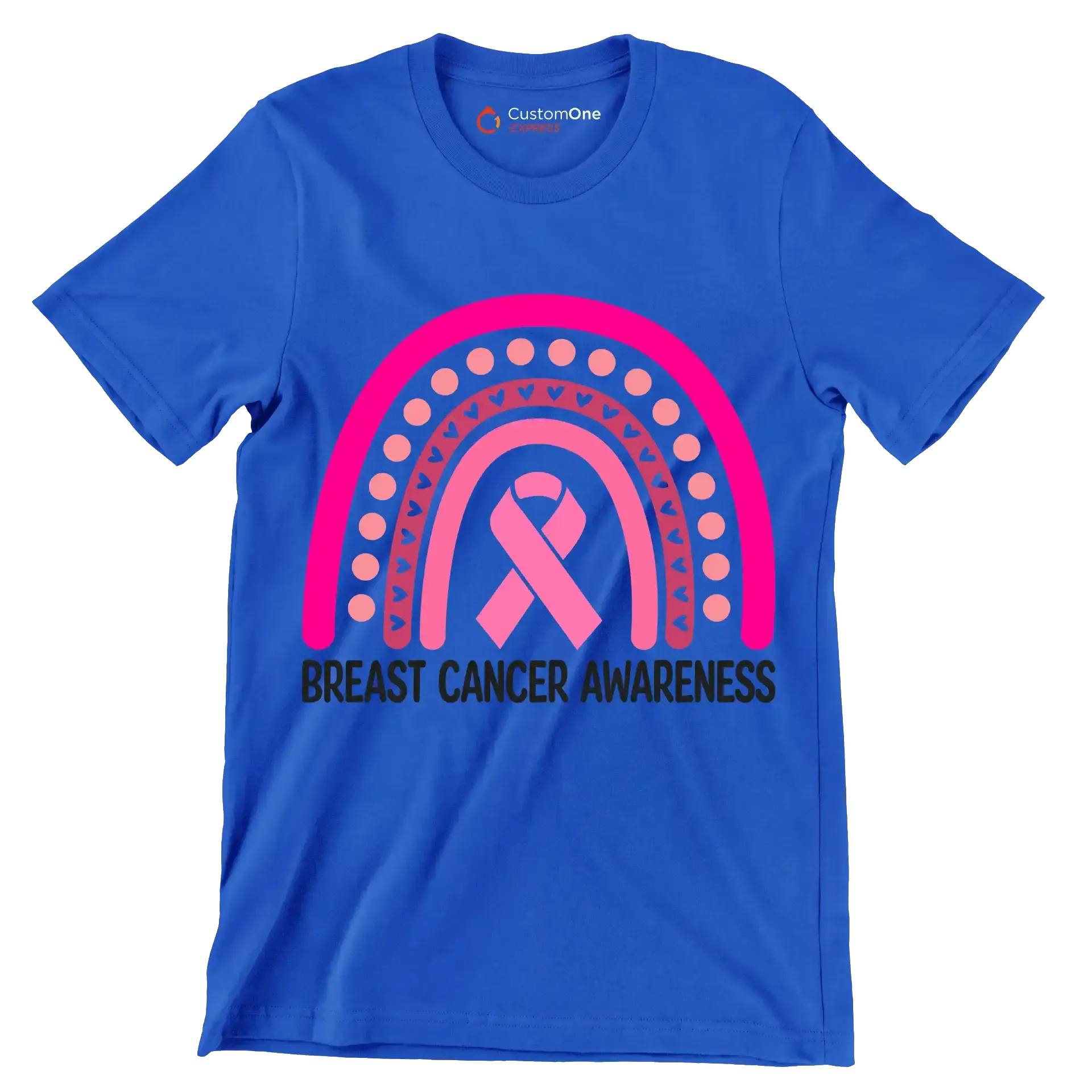 Breast Cancer Awareness - Breast Cancer Awareness T-Shirt-Blue-S-Custom One Express