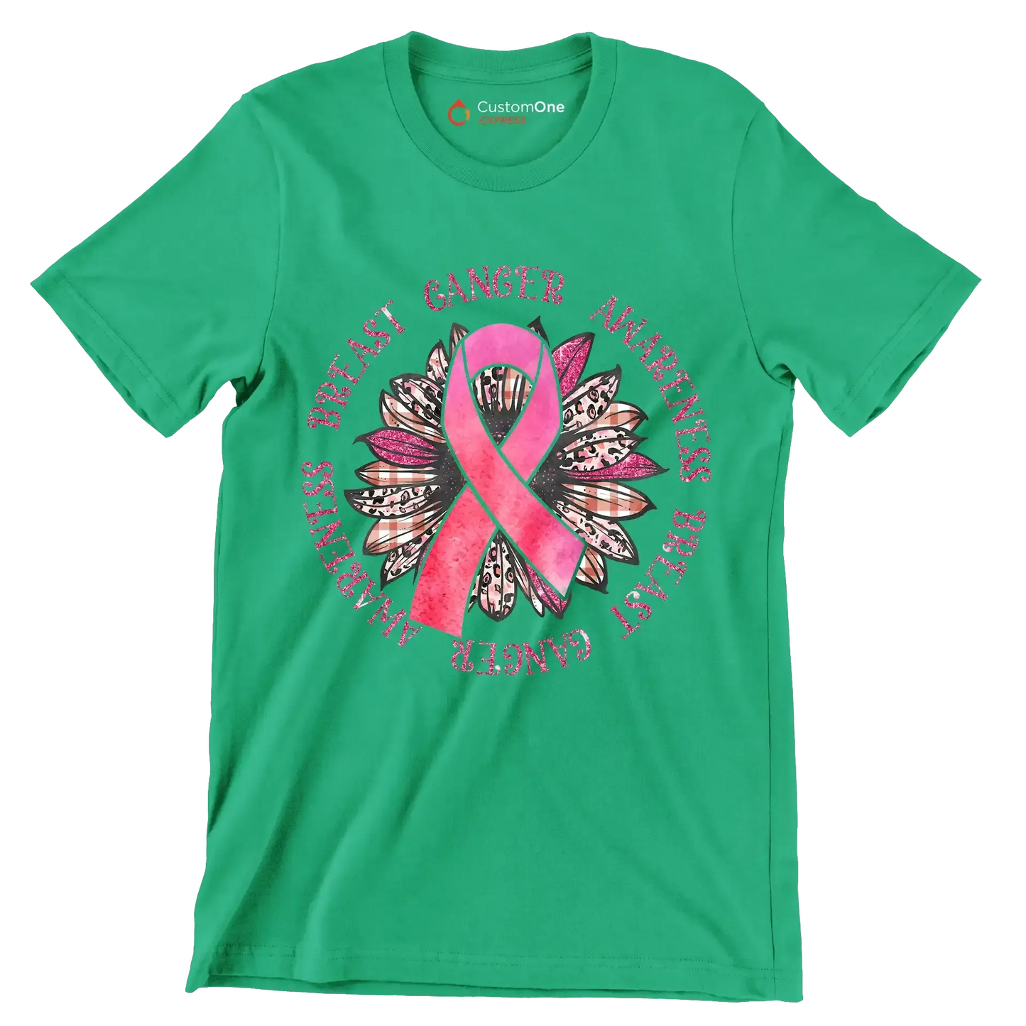 Breast Cancer Awareness - Breast Cancer Awareness T-Shirt-Green-S-Custom One Express
