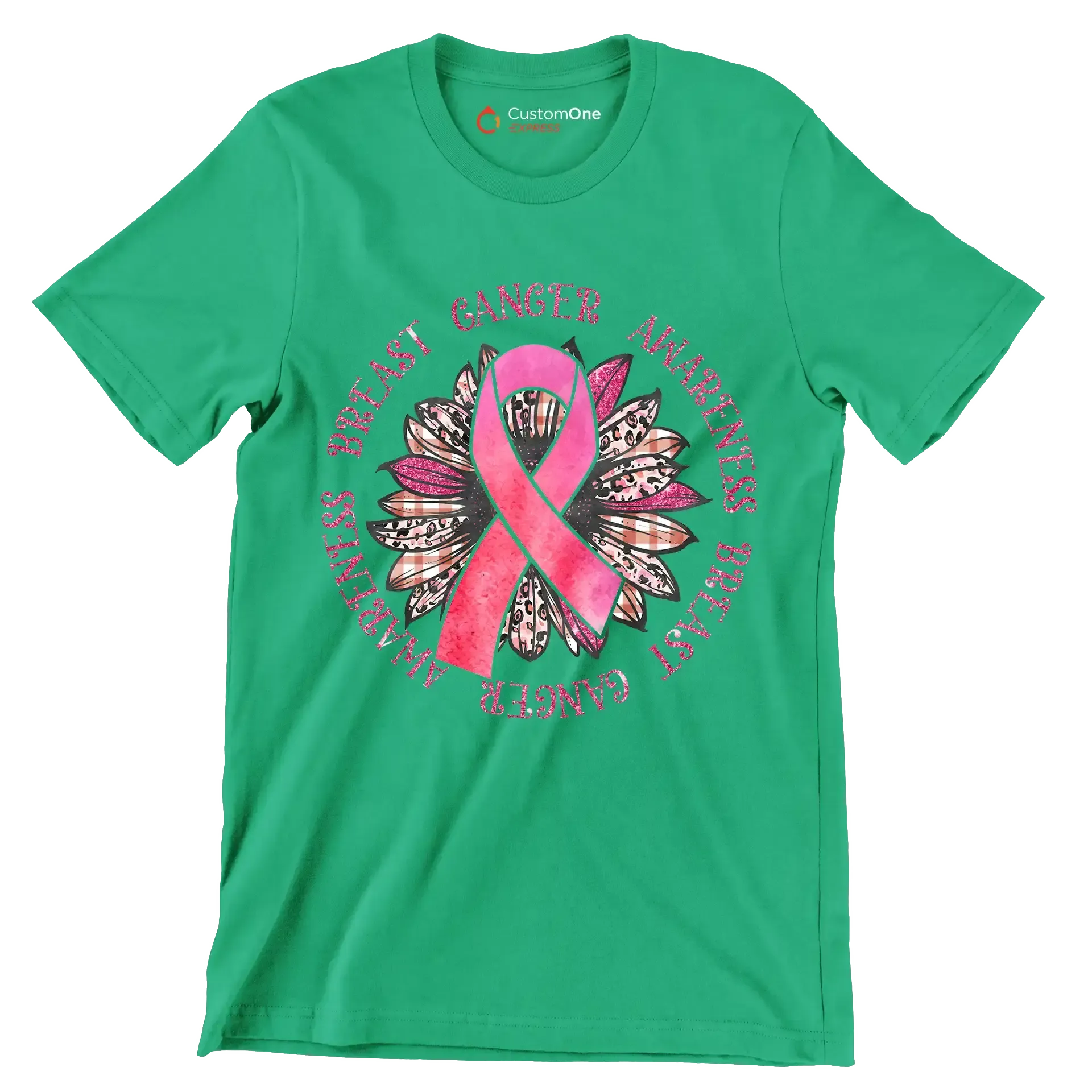 Breast Cancer Awareness - Breast Cancer Awareness T-Shirt-Green-S-Custom One Express