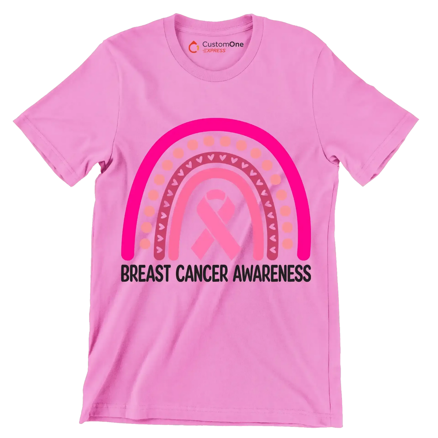 Breast Cancer Awareness - Breast Cancer Awareness T-Shirt-Pink-S-Custom One Express
