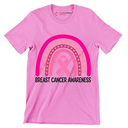 Breast Cancer Awareness - Breast Cancer Awareness T-Shirt-Pink-S-Custom One Express