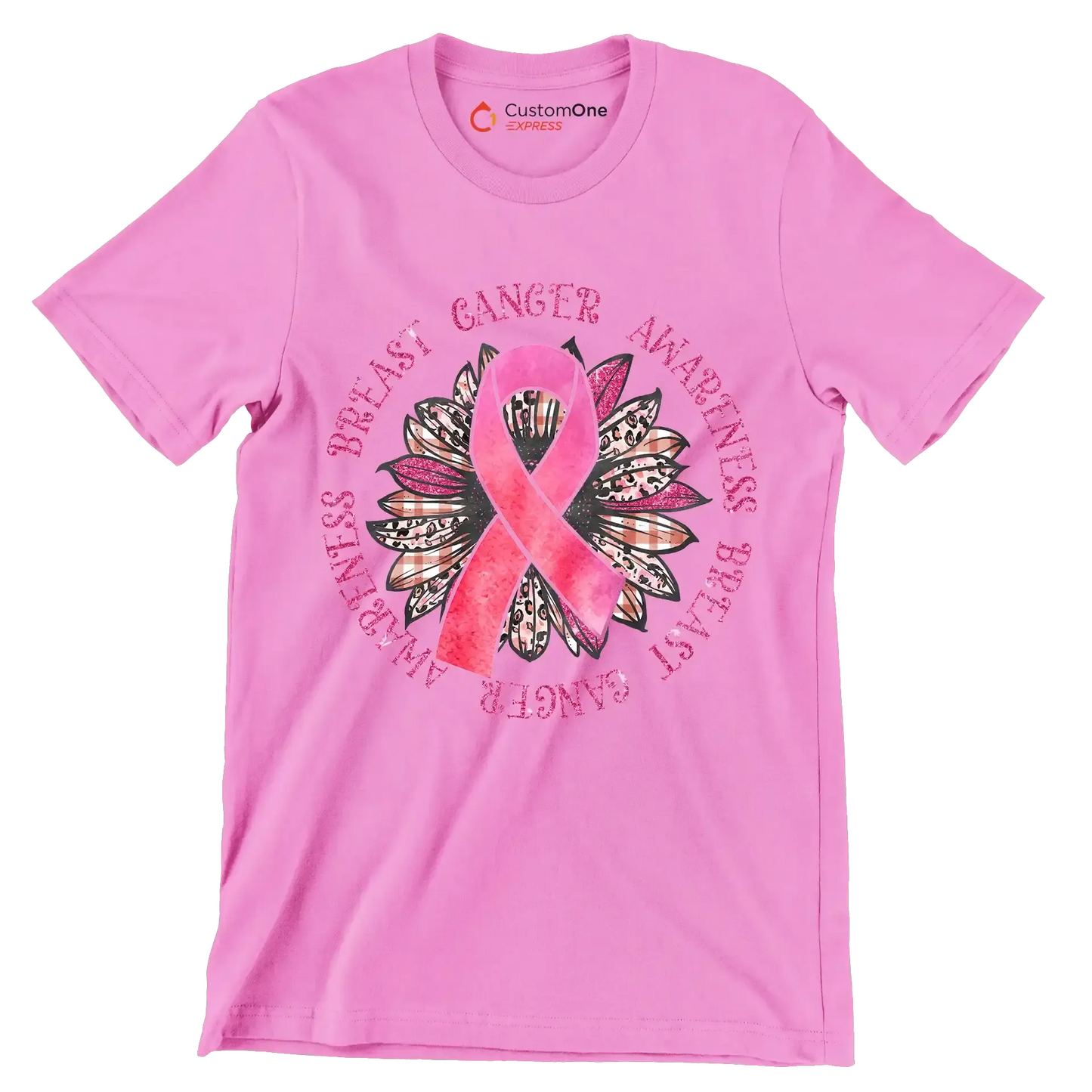 Breast Cancer Awareness - Breast Cancer Awareness T-Shirt-Pink-S-Custom One Express