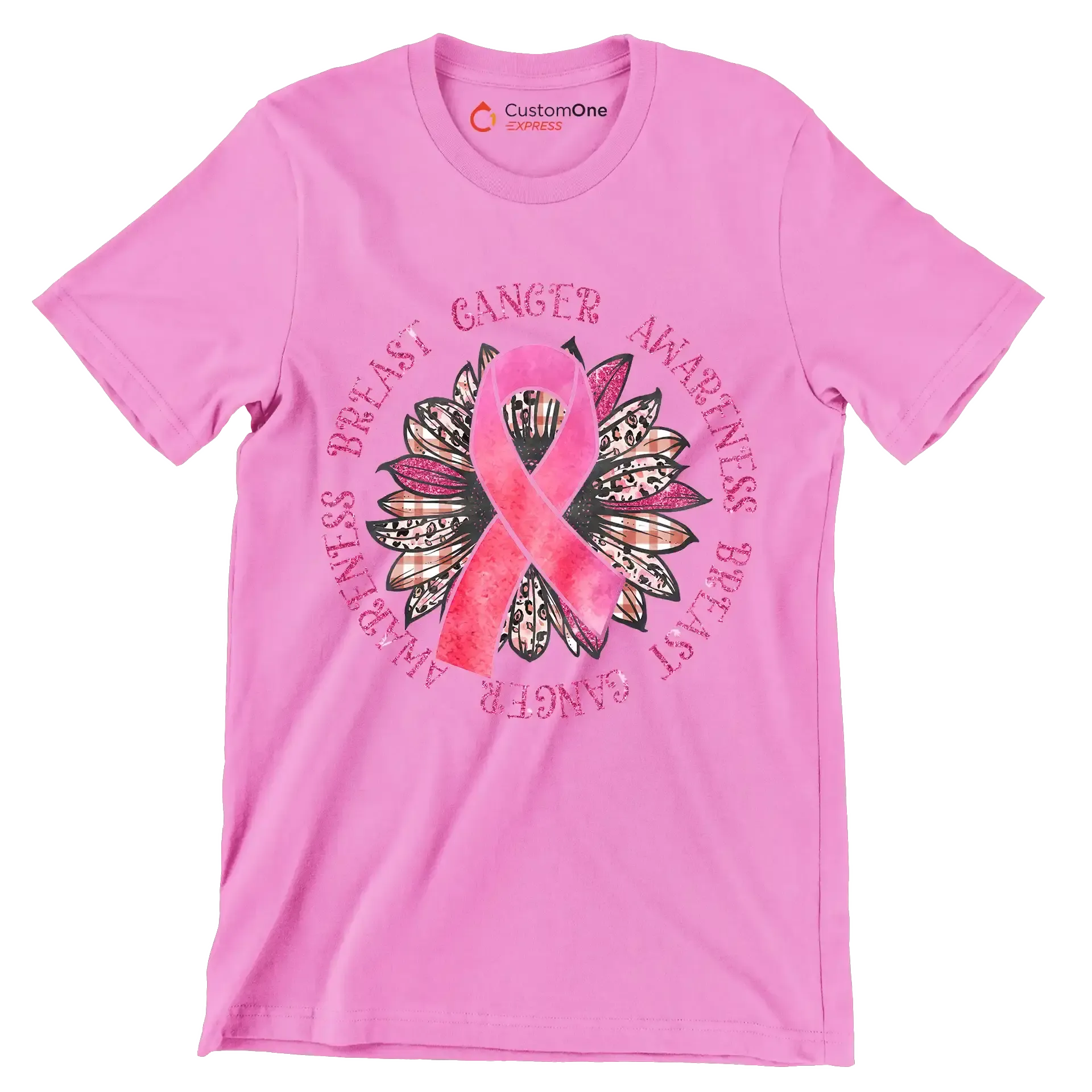 Breast Cancer Awareness - Breast Cancer Awareness T-Shirt-Pink-S-Custom One Express