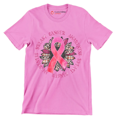 Breast Cancer Awareness - Breast Cancer Awareness T-Shirt-Pink-S-Custom One Express