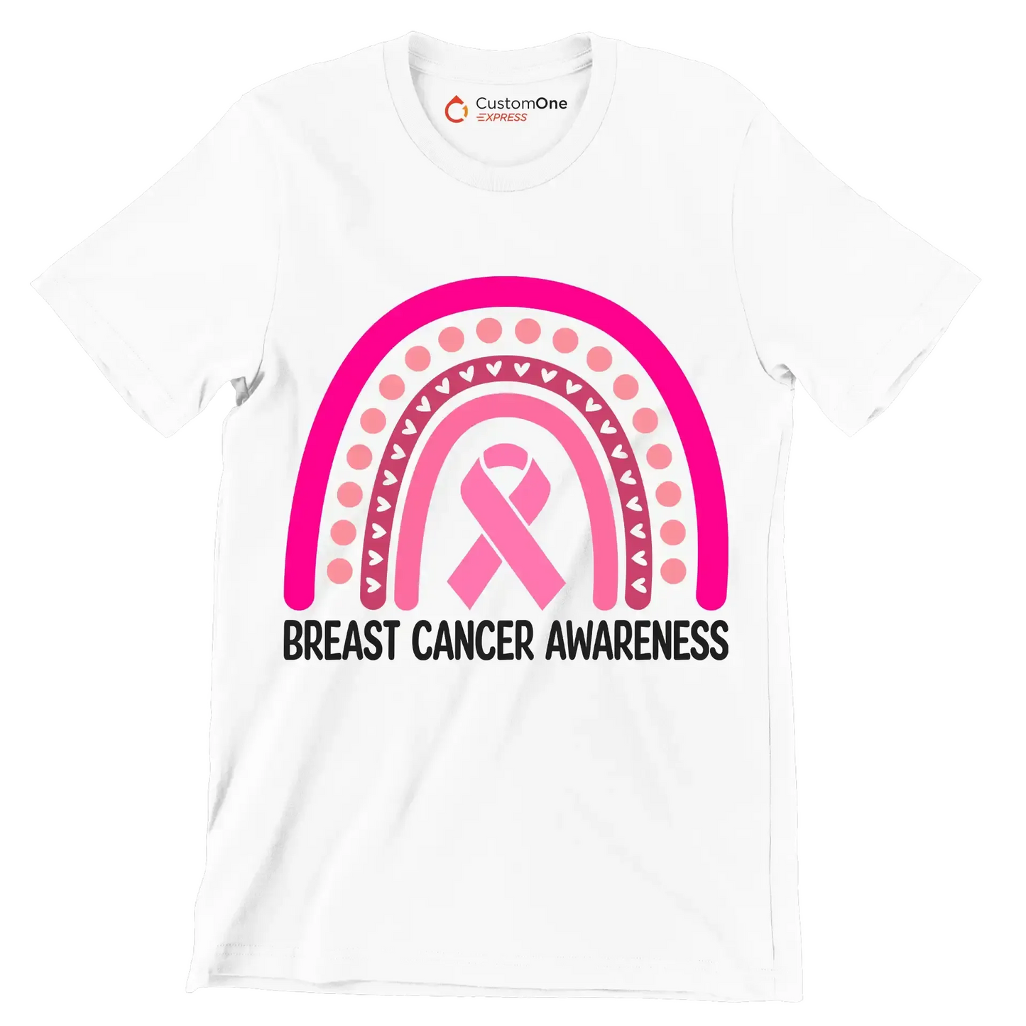 Breast Cancer Awareness - Breast Cancer Awareness T-Shirt-White-S-Custom One Express