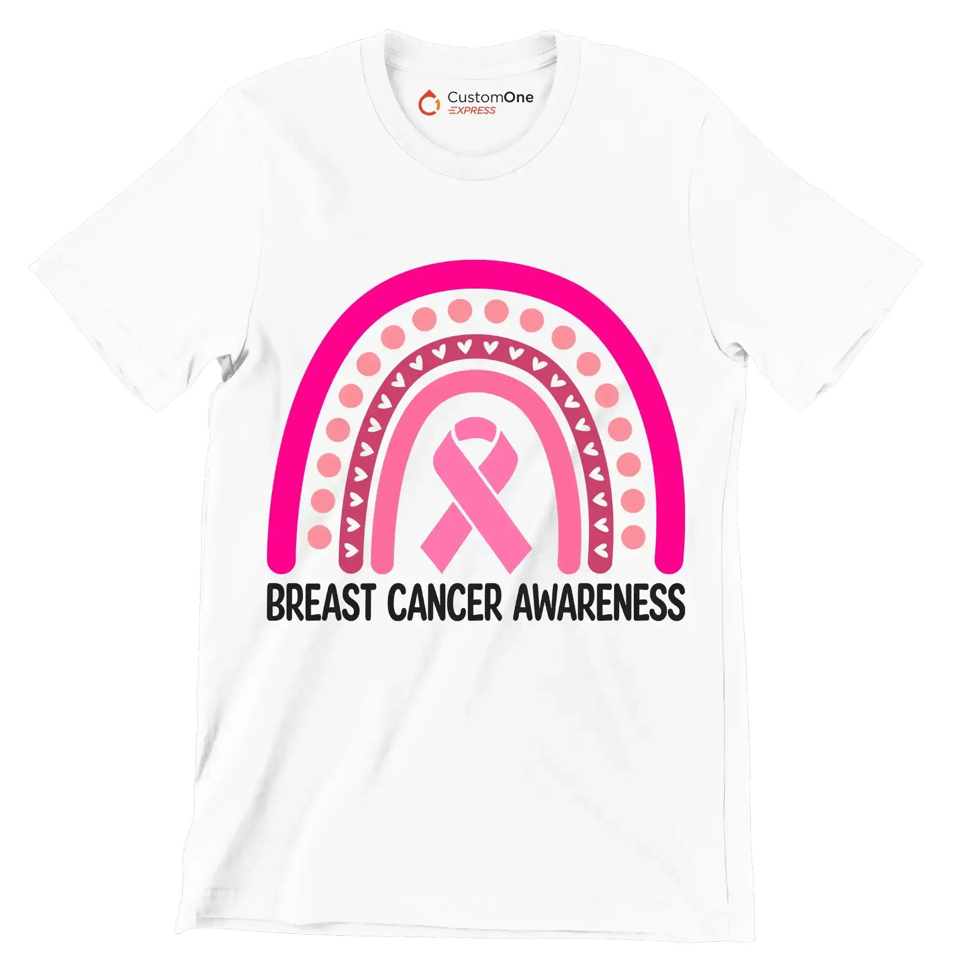 Breast Cancer Awareness - Breast Cancer Awareness T-Shirt-White-S-Custom One Express