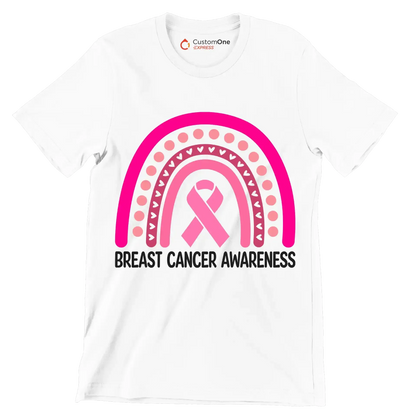 Breast Cancer Awareness - Breast Cancer Awareness T-Shirt-White-S-Custom One Express