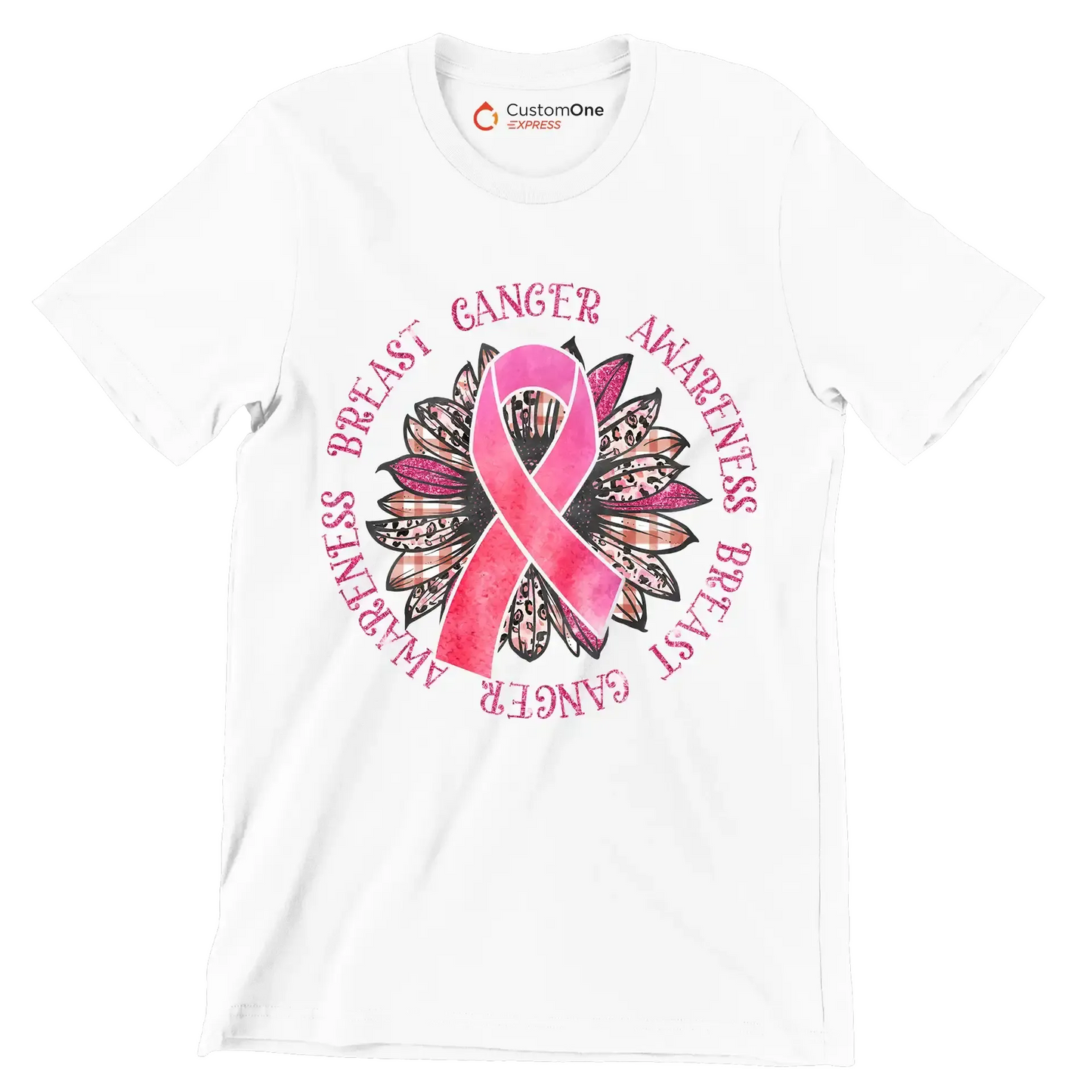 Breast Cancer Awareness - Breast Cancer Awareness T-Shirt-White-S-Custom One Express