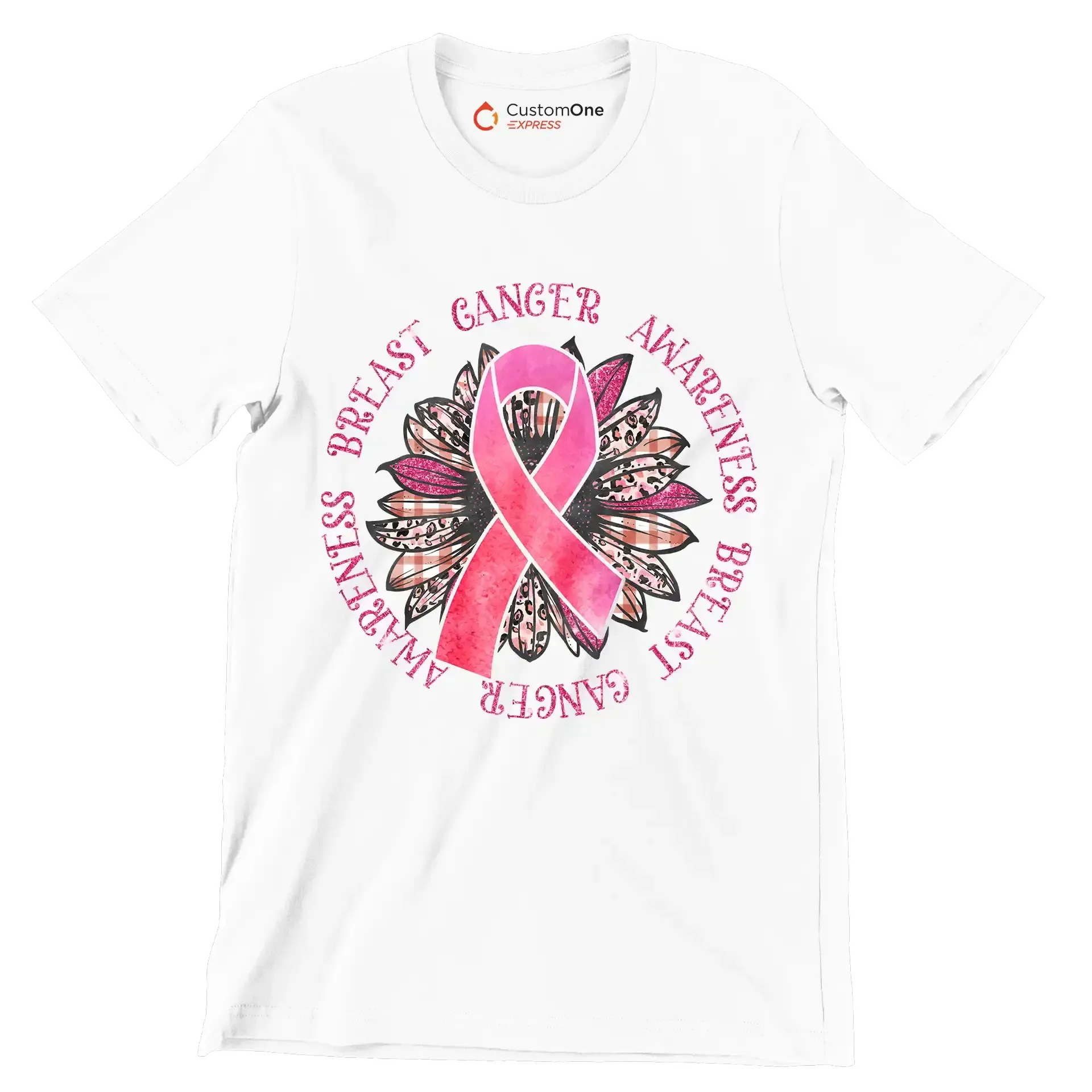 Breast Cancer Awareness - Breast Cancer Awareness T-Shirt-White-S-Custom One Express