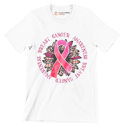 Breast Cancer Awareness - Breast Cancer Awareness T-Shirt-White-S-Custom One Express