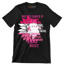 Breast Cancer BOO Sheet - Breast Cancer Awareness T-Shirt-Black-S-Custom One Express