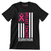 Breast Cancer Survivor - Breast Cancer Awareness T-Shirt-Black-S-Custom One Express