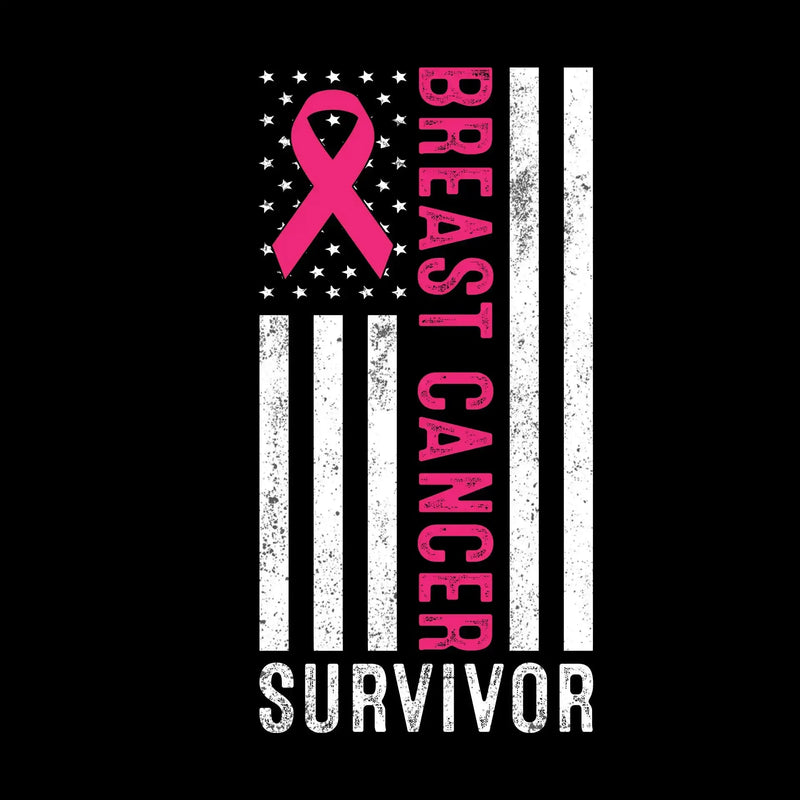 Breast Cancer Survivor - Breast Cancer Awareness T-Shirt-Black-S-Custom One Express