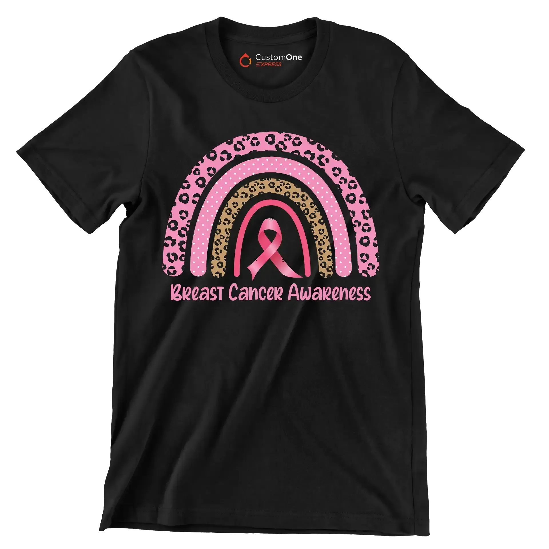 Breast cancer awareness - Breast Cancer Awareness T-Shirt-Black-S-Custom One Express