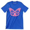 Breast cancer butterfly Pink ribbon - Breast Cancer Awareness T-Shirt-Blue-S-Custom One Express