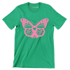 Breast cancer butterfly Pink ribbon - Breast Cancer Awareness T-Shirt-Green-S-Custom One Express