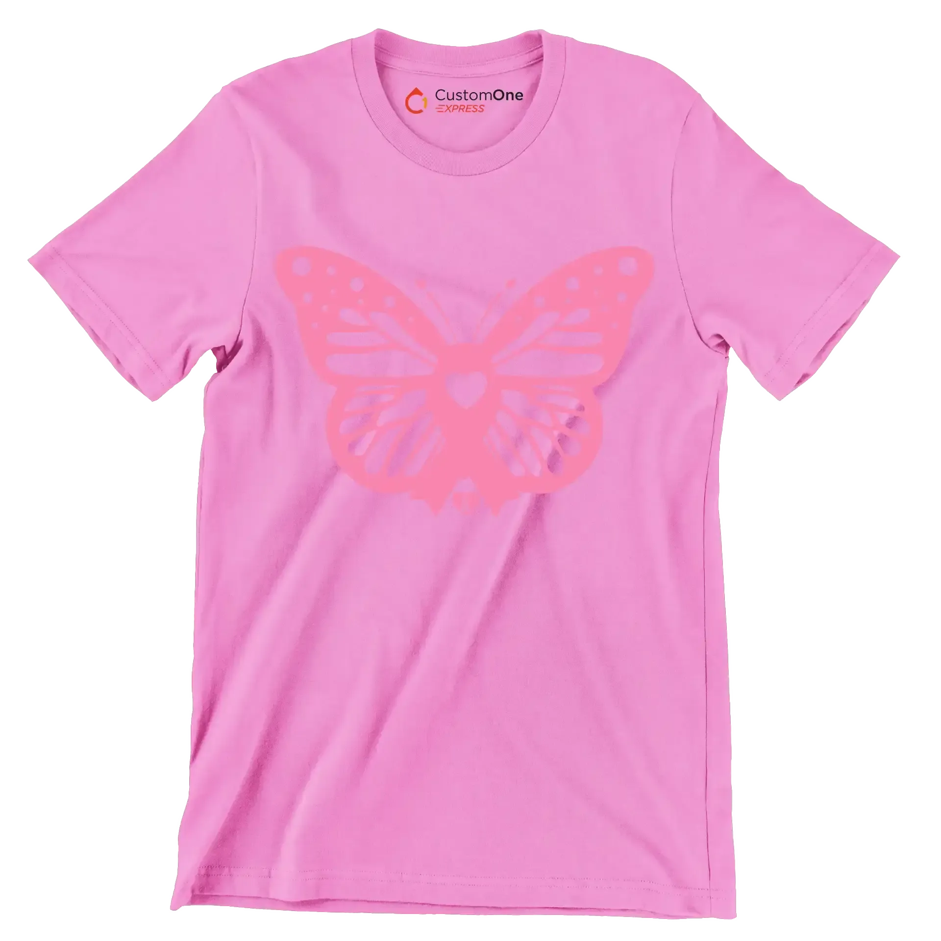 Breast cancer butterfly Pink ribbon - Breast Cancer Awareness T-Shirt-Pink-S-Custom One Express