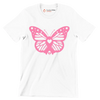 Breast cancer butterfly Pink ribbon - Breast Cancer Awareness T-Shirt-White-S-Custom One Express