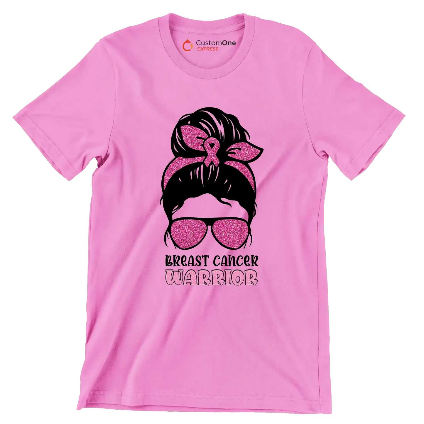 Breast cancer warrior - Breast Cancer Awareness T-Shirt-Pink-S-Custom One Express