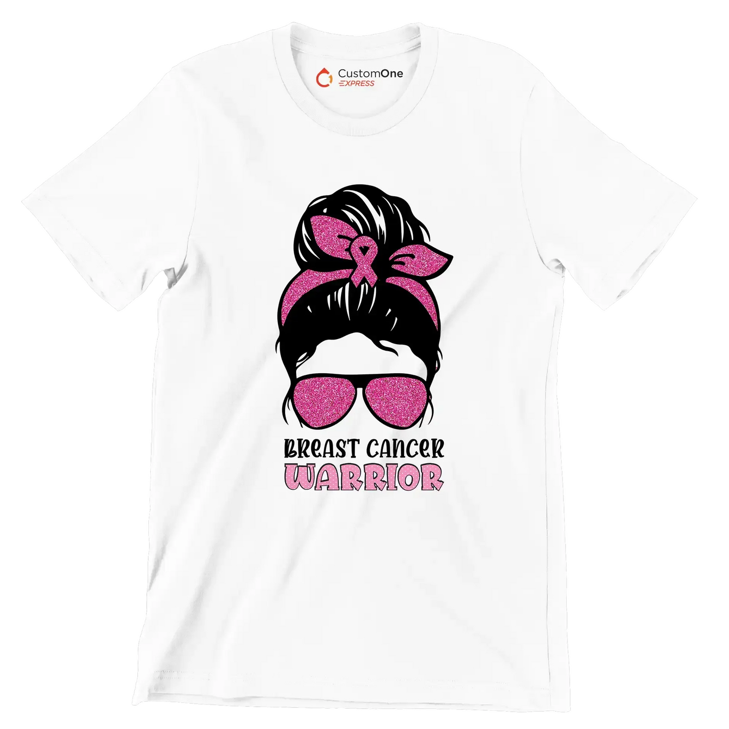 Breast cancer warrior - Breast Cancer Awareness T-Shirt-White-S-Custom One Express