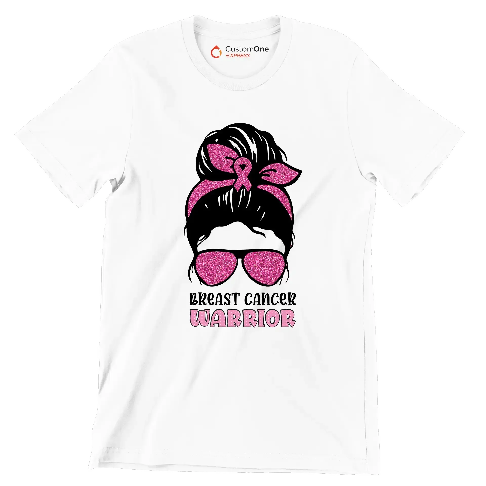 Breast cancer warrior - Breast Cancer Awareness T-Shirt-White-S-Custom One Express